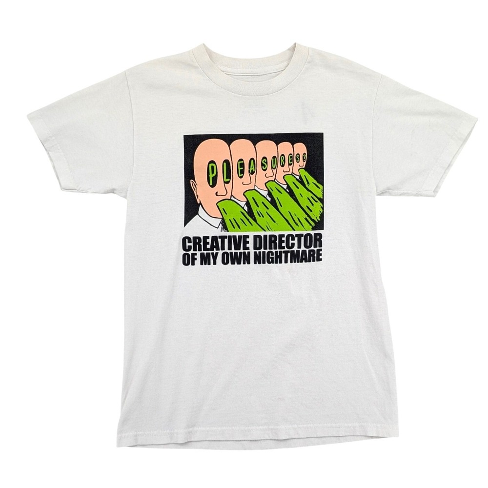 Pleasures Now Creative Director Nightmare Graphic T Shirt White Size Small